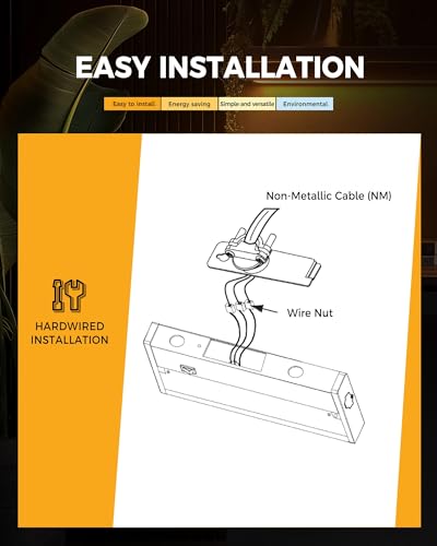 4 Pack 12" Under Cabinet Lighting Hardwired, Dimmable, 9W 600LM,3CCT - size: 12 inch