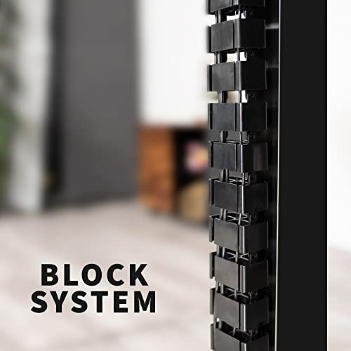 VIVO Standing Desk Vertebrae Magnetic Cable Management Kit, Adjustable Quad Entry Flexible Spine Wire Organizer Cord Snake for Home Office, Black, DESK-AC01M