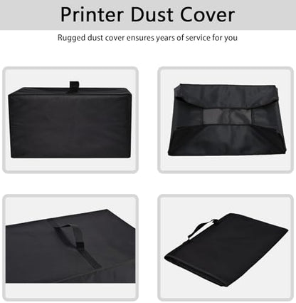 Printer Dust Cover Anti-Static Heavy Duty Nylon Fabric with Handle Foldable - color: Black