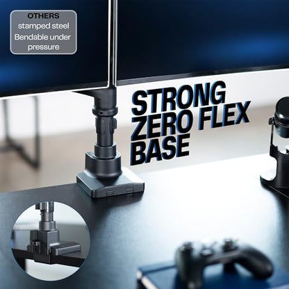 VIVO Pneumatic Arm Quad Ultrawide Monitor Extra Tall Desk Mount for Up to 49 inch Screens Individual Arm Capacity, Max 38 inch Screens for 4 Ultra Wides Up to 44 lbs, Black, STAND-V400D - size: Quad Mount, style: Desk Mount