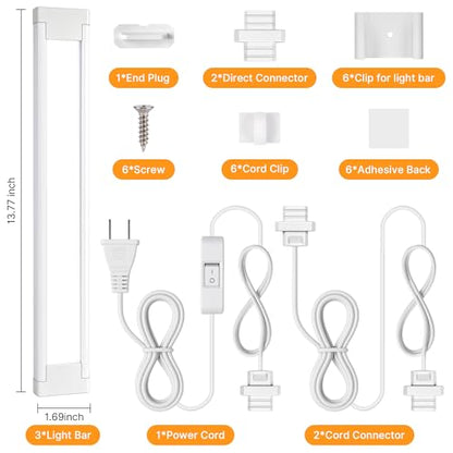 3 Pack Plug in Under Cabinet Lighting for Kitchen - size: 3 Pack