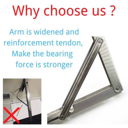 Folding Shelf Brackets 24 inch Heavy Duty,Max Load: 550 lb-Stainless Steel Collapsible Shelf Bracket,Wall Mounted Folding Table Bracket Save Space,Pack of 2 - size: 24 Inch