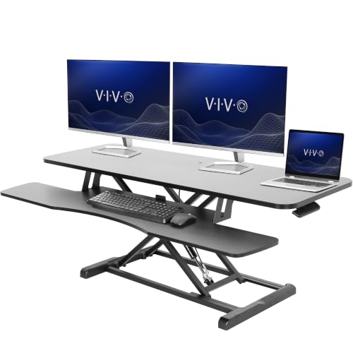 VIVO Black 48 in Standing Desk Converter, DESK-V048KB - color: Black, size: 48"