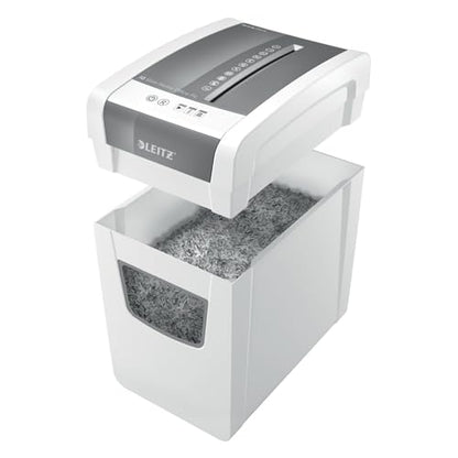 Leitz IQ Paper Shredder, Cross Cut, 10 Sheet, 6 Gallon Bin, P4 Security, Slim, Anti-Jam, Home Office (170004) - style: IQ Slim (10 Sheets)