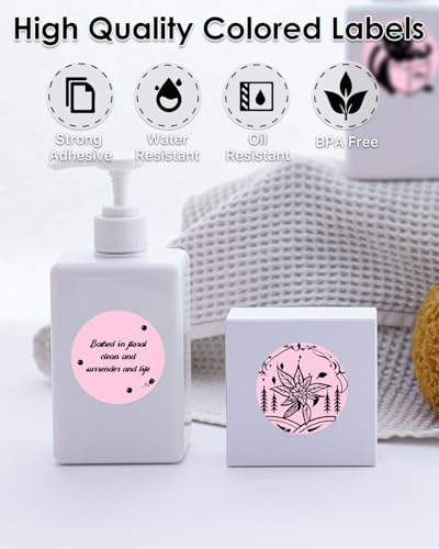 iEager 2 Inch Round Thermal Labels, Pink Circle Thermal Printer Stickers - color: Pink, size: 2 INCH