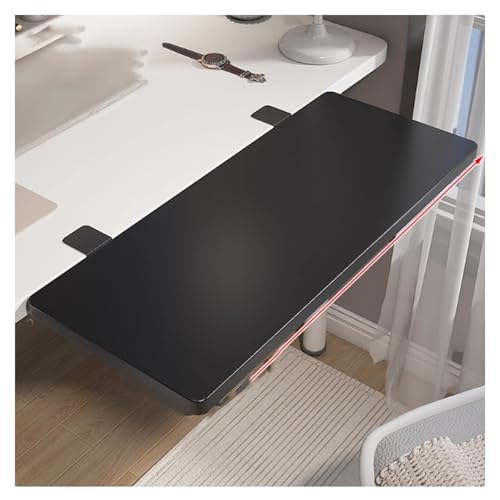 Desk Extender Tray, Clamp-on Kitchen Table Extender Extension Baffle, Ergonomic Desk Extender, Computer Armrest Table Stand, Countertop Gap Rack Suitable for Home Office Desktop Extension - color: Black, size: L15.7*W9.4in