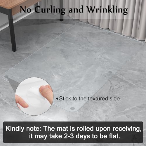 Blvornl Office Chair Mat for Hard Wood Floor, Transparent, 51 X 63in - size: 51 X 63in