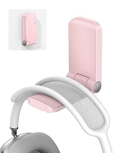 Lamicall Headphone Stand, Sticky Headset Hanger, Adhesive Headphone Holder | Headset Hook Mount Clip Under Desk, Earphone Clamp for Airpods Max, HyperX, Sennheiser, Pink - style: Pink - One Pack