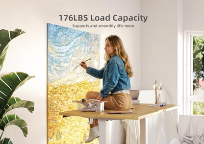 Claiks Electric Height Adjustable Standing Desk, 55x24 Inch, Bamboo | Smooth Height Adjustment, 3 Memory Presets, Cable Management Hub&Hook, Stable Steel Frame, 176lbs Capacity, Easy Assembly - color: Bamboo, size: 55