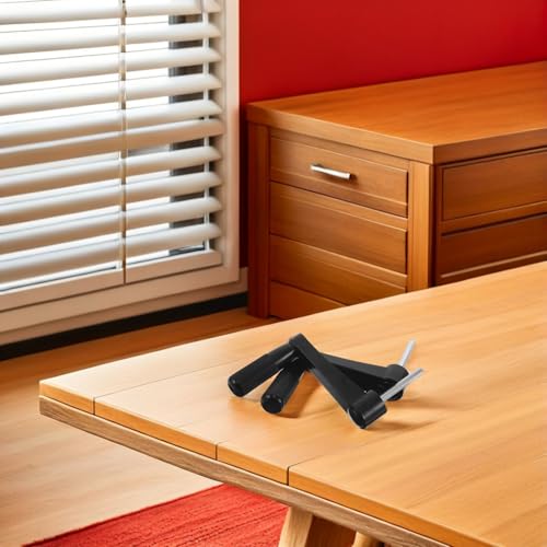 Garneck 2pcs Crank Handle for Table Lift Office Desk Accessories Supplies Manual Crank Knob Adjustable Desk Hand Woodworking Machine Handle for Equipment Black