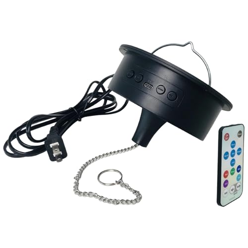 Disco Ball Motor Light Base with Remote, 30 LED Rotating Mirror Ball Spinner for Hanging, Sound Activated and Auto Modes, Adjustable Speed, Corded Electric for Bar and Home Parties, Black