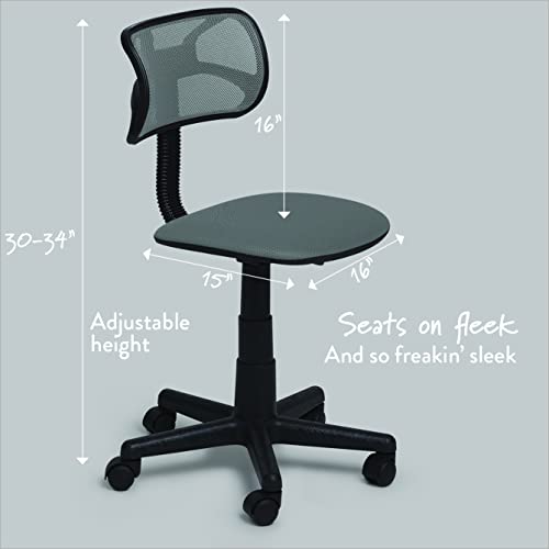 Urban Lifestyle Swivel Mesh Task Chair, Grey 23D x 23W x 35H in - color: Grey