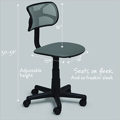 Urban Lifestyle Swivel Mesh Task Chair, Grey 23D x 23W x 35H in - color: Grey