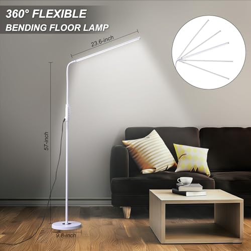 CGBE Floor Lamps for Living Room: 23.6" Extra-Long Floor Reading Lamp