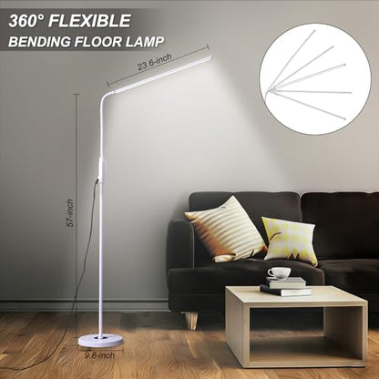CGBE Floor Lamps for Living Room: 23.6" Extra-Long Floor Reading Lamp