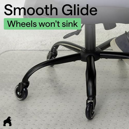 GORILLA GRIP Office Chair Mat for Carpet Floors, Heavy Duty, 32x48 Clear - size: 32"x48", style: Carpet Floor