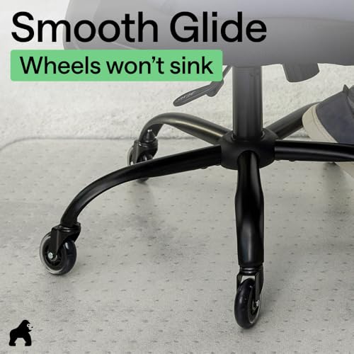 GORILLA GRIP Office Chair Mat for Carpet Floors, Heavy Duty 36x48 Clear - size: 36"x48", style: Carpet Floor