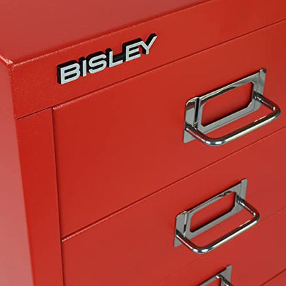 Bisley 3-Drawer Steel MultiDrawer Cabinet - Cardinal Red - color: Cardinal Red, size: 3 Drawer