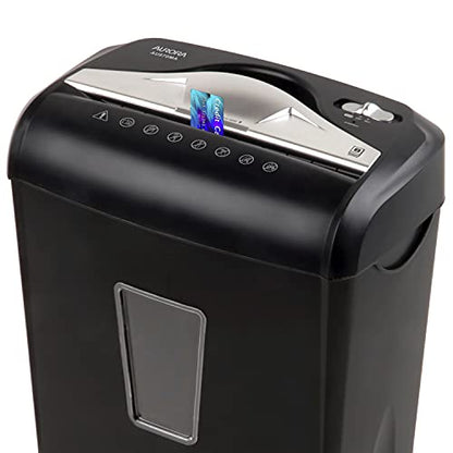 Aurora AU870MA High-Security 8-Sheet Micro-Cut Paper Credit Card Shredder Black - size: 8-Sheet MicroCut