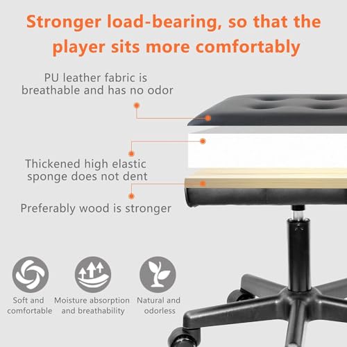 Footrest Under Desk Leg Rest Ottoman Adjustable Height Foot Stool (Black) - color: Black, size: 17''L x 13.5''W