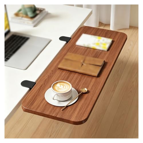 90°Foldable Keyboard Tray, Ergonomics Desk Extender Tray - color: Walnut, size: 60cm x 25cm