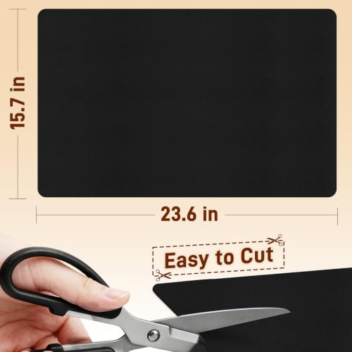 PU Leather Desk Protector/Nightstand Mat, 23.6X15.7 in Black - color: Black, size: 23.6" x 15.7"
