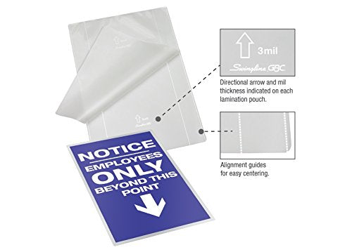 GBC Swingline Thermal Laminating Sheets/Pouches, Letter Size, 7 Mil, Speed Pouch, EZUse, (3200717), 100/Pack (Pack of 12) - size: 100/Pack (Pack of 12), style: 7 mil