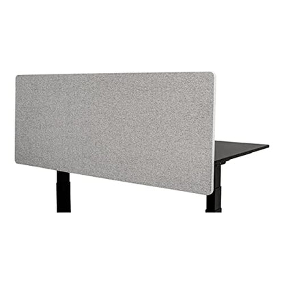 Stand Up Desk Store ReFocus Clamp-on Acoustic Desk Divider Privacy Panel that Reduces Noise and Visual Distractions (Cool Gray, 59" X 23.6") - color: Cool Gray, size: 60" X 24"