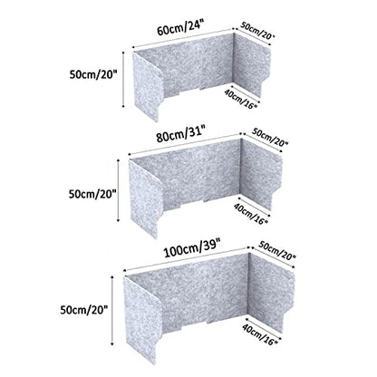 Desk Privacy Panel, Freestanding Office Partition, Desktop for Study Carrel Reduces Distractions, Stand Up(80cm/31in) - size: 80cm/31in