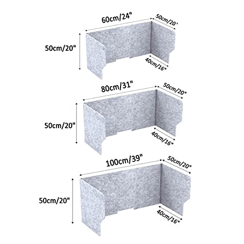 Desk Privacy Panel, Freestanding Office Partition, Desktop for Study Carrel Reduces Distractions, Stand Up(80cm/31in) - size: 80cm/31in