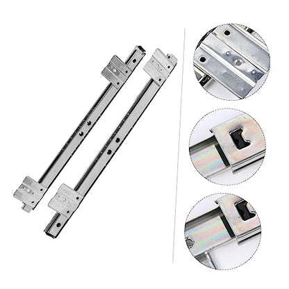 Outanaya 13.77 Inch Bearing Keyboard Slide Rails Soft-Close Under Desk Drawer Slides for Custom Keyboard Tray Mount with Ball Bearing Design