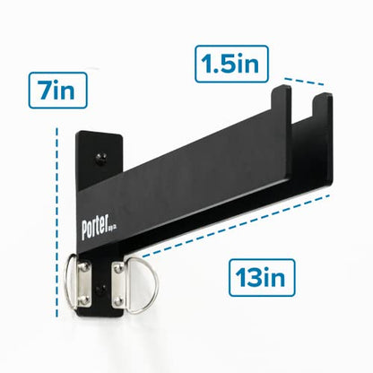 C Stand Wall Mount Bracket - Rack Wall Storage - Light Stand Bracket - Holds 5 C Stands - Heavy Duty Steel Production Hanger - Studio Organizer