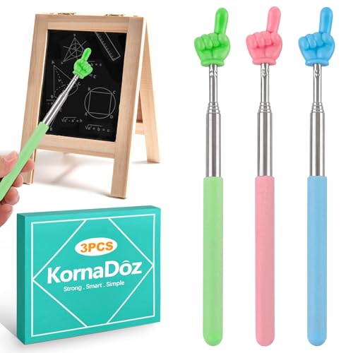3 Pcs Professional Telescopic Pointer Stick, Retractable Presentation Guide for Lecturers and Speakers, High Visibility Executive Meeting and Office Training Aid- 3 Colors