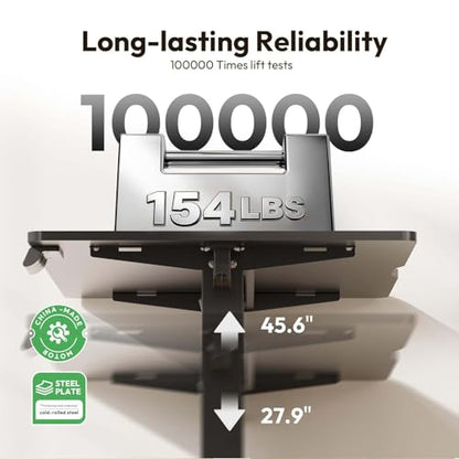 63 x 28 Inch Electric Standing Desk, 3 Memory Presets, Black - color: Black, size: 63*28