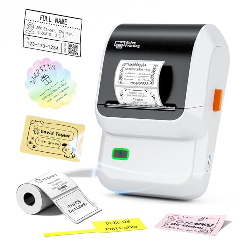 Ponek Label Makers, Bluetooth Thermal Sticker Printer with 6000+ Templates - color: White