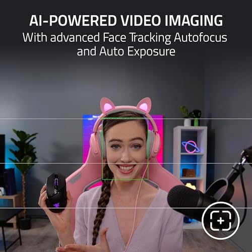 Razer Kiyo Pro Ultra 4K Webcam, Large Sensor, Built-in Mic and Shutter | Auto Light Correction, Pro Grade Content Creation, Streaming, Gaming, Video Calls, Works with PC, OBS, Zoom, Teams