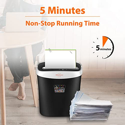 VidaTeco Paper Shredder for Home Office Heavy Duty with 60 Mins Running with US Patented Cutter,Shred CD/Card with Extra Large Bin,AUTO Jam Proof(ETL) (10-Sheet Micro-Cut)