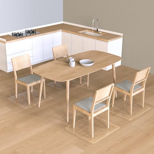 Desk Mat,21"x25" Office Chair Mat for Hard Floors,Computer Chair Mat Protector for Hard Surface,Desk Mat for Chair Can't be Used on Carpet,Office Floor Mat(Clear)