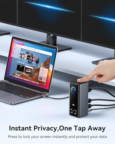 Selore Laptop Docking Station 4K Triple Display Docking Station 3 HDMI 2 DP