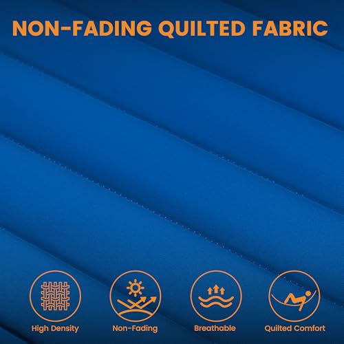 Lazy Daze 12 FT Double Hammock with Spreader Bar for Outside, Bright Blue - color: Bright Blue