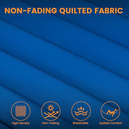 Lazy Daze 12 FT Double Hammock with Spreader Bar for Outside, Bright Blue - color: Bright Blue