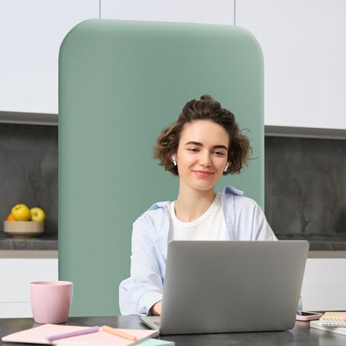 DECOLAB Standing Room Divider, Space Privacy Partition 29"x65", Aqua - color: Aqua