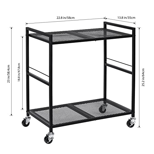 Computer Tower Stand with Wheels, Metal PC Stand for Floor Carpet, Black - color: Black