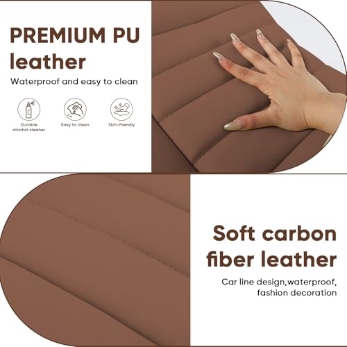Ergonomic Adjustable Under Desk Footrest,Ottoman with Wheels | 500lbs|360° swivel Silent PU casters|Thick 2.36" Seat| Rolling Stool with Wheels for Massage,Salon,Spa,Clinic,Office,Home - color: Brown