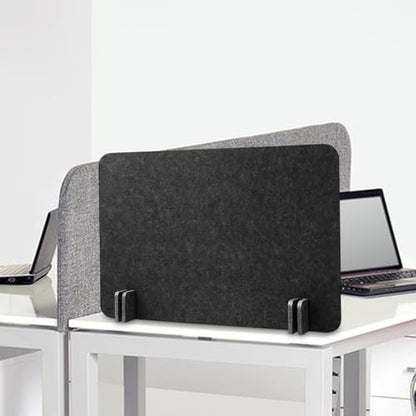 Acoustic Desk Divider Stand Up Privacy Partition Soundproof Felt Screen Lightweight Design Suitable for, Rectangle Black - color: Rectangle Black