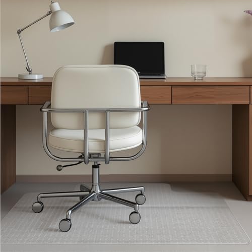 VEVOR Chair Mat with Lip, 36 x 48-inch Office Chair Mat for Low Pile Carpeted Floors, Plastic Floor Protector Rug with Studded, Non-Slip & Easy to Clean, Smooth Glide Under Desk Rug for Home Office
