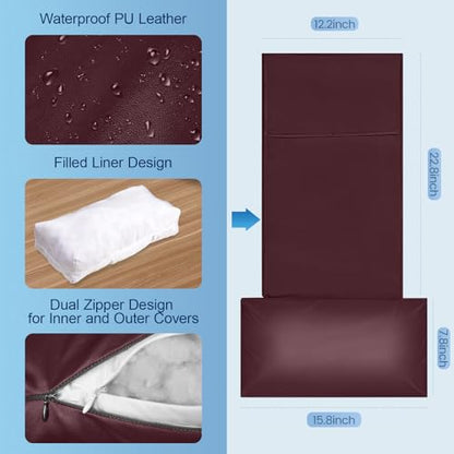 Recliner Pillow, Adjustable Neck & Head Support Pillow - color: Burgundy