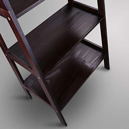 Casual Home 5-Shelf Ladder Bookcase, Espresso (New) - color: Espresso (New), size: 24.75"W, style: Ladder Bookcase