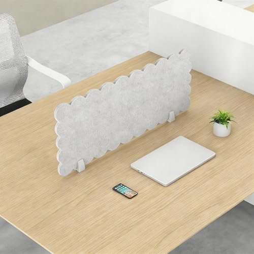 Acoustic Freestanding Desk Divider Felt Desk Partition 23.2" x 16" Table Freestanding Up Privacy Panel Visual Distraction and Noise Reducing for Office Furniture Classroom Beige Yellow - color: Beige Yellow, size: 23.2" x 16"