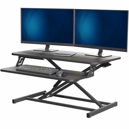 VIVO 32 in Standing Desk Riser, Height Adjustable Workstation - color: Black, size: 32"